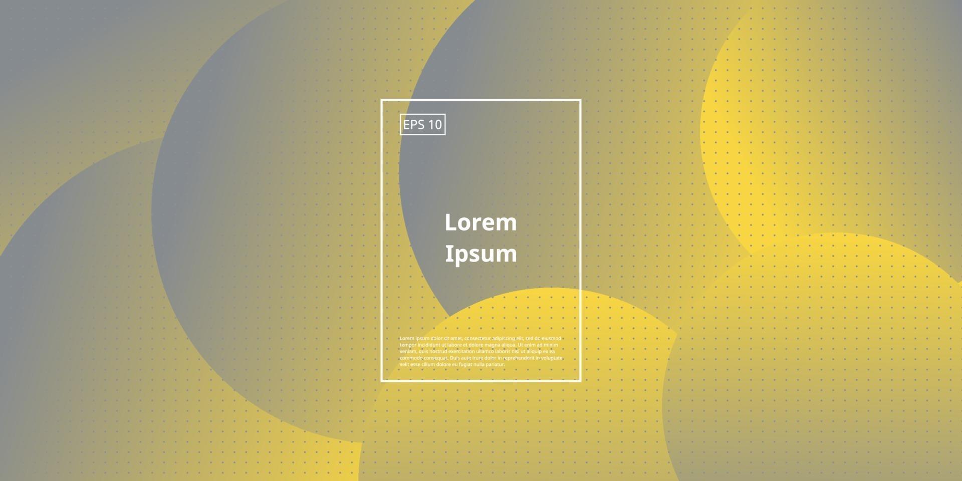 Gradient abstract background with circle element with yellow and grey color vector