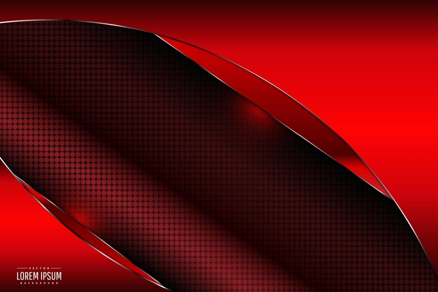 Red metallic background banner vector