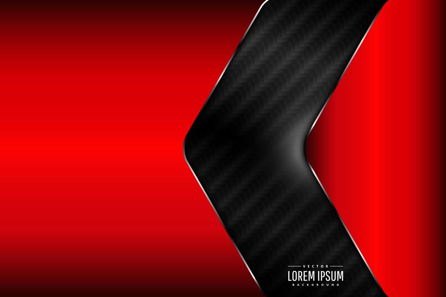 Metallic red banner background vector