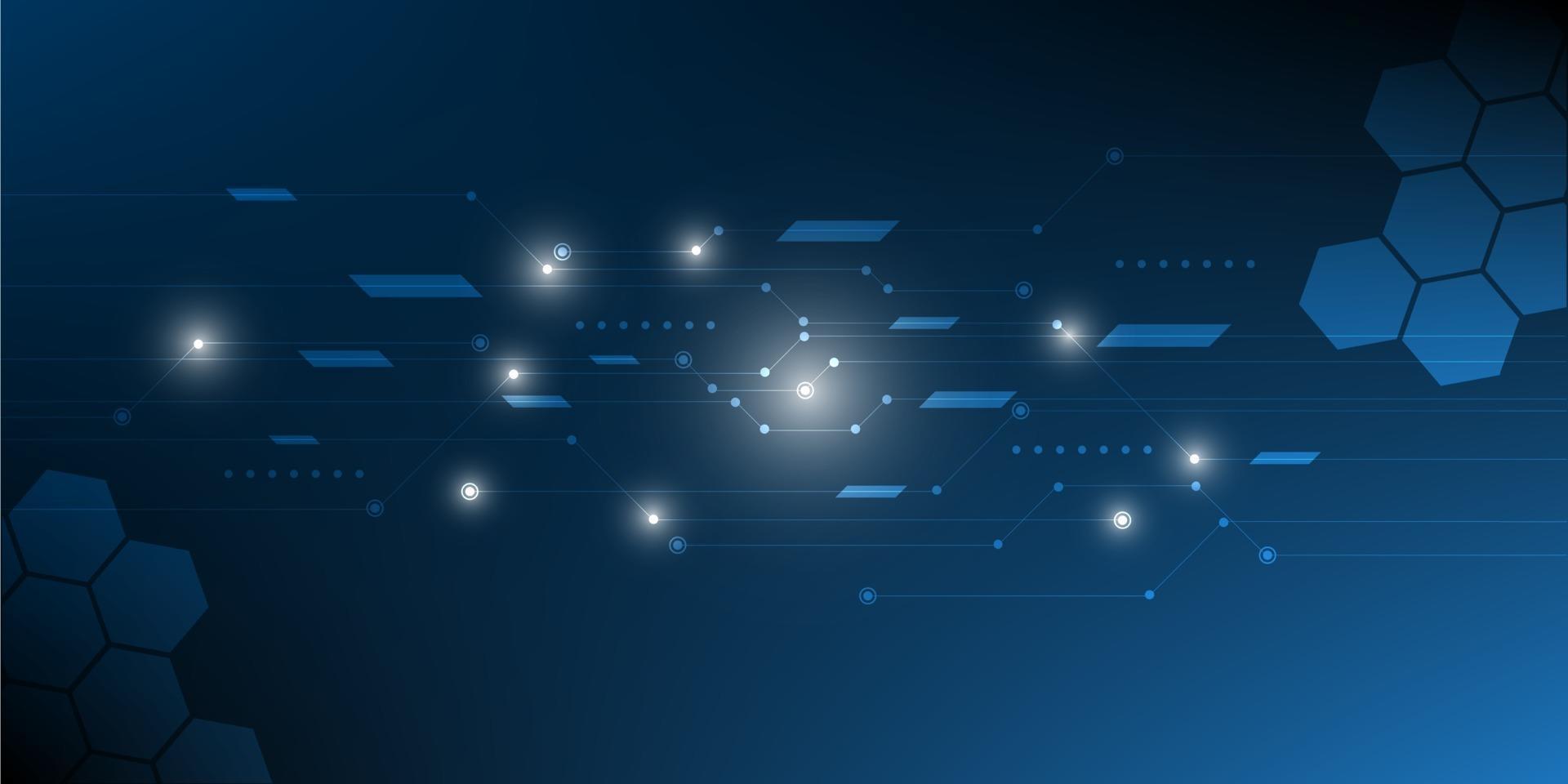 Digital hi tech hexagons technology background. vector