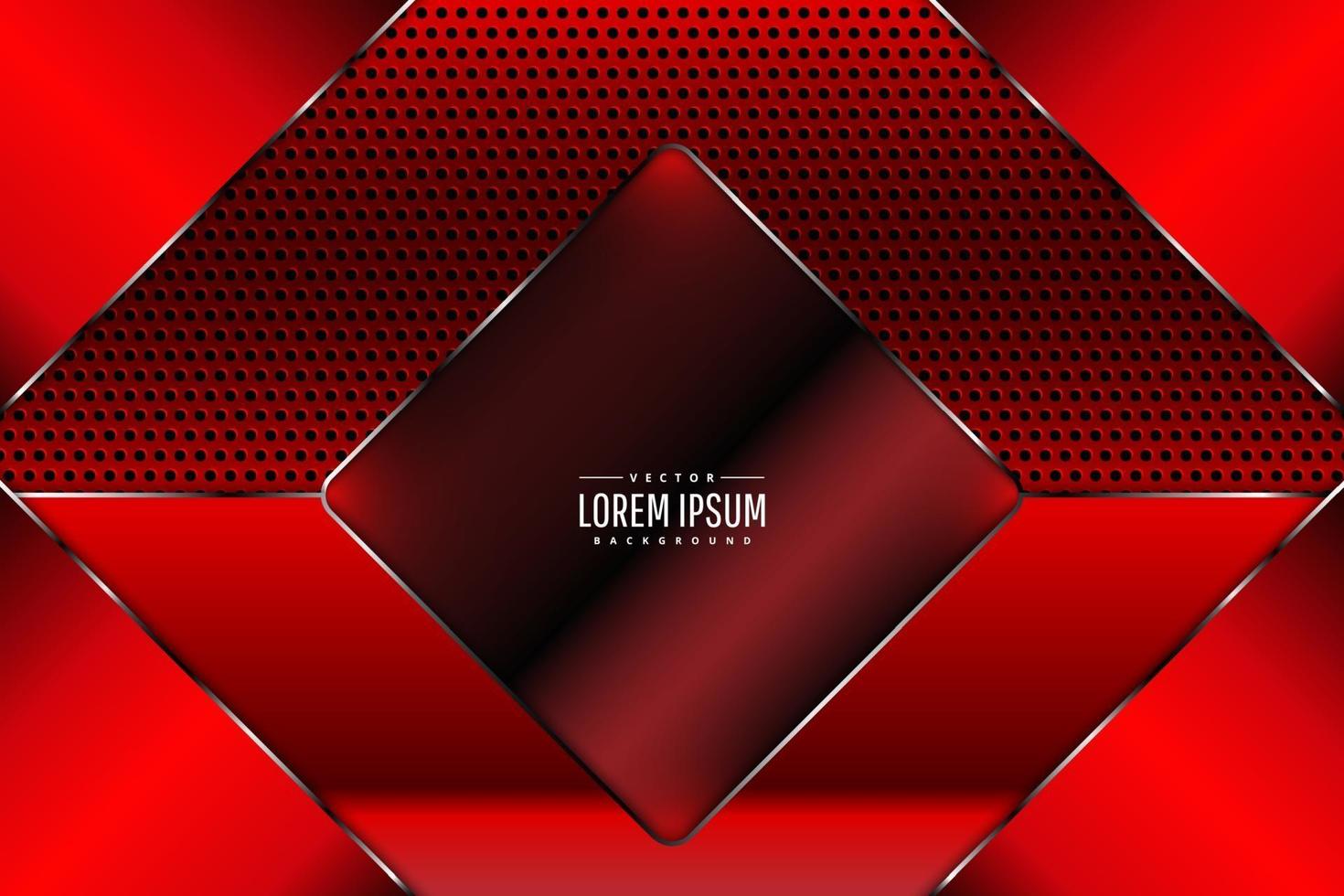 Red metal technology background. vector
