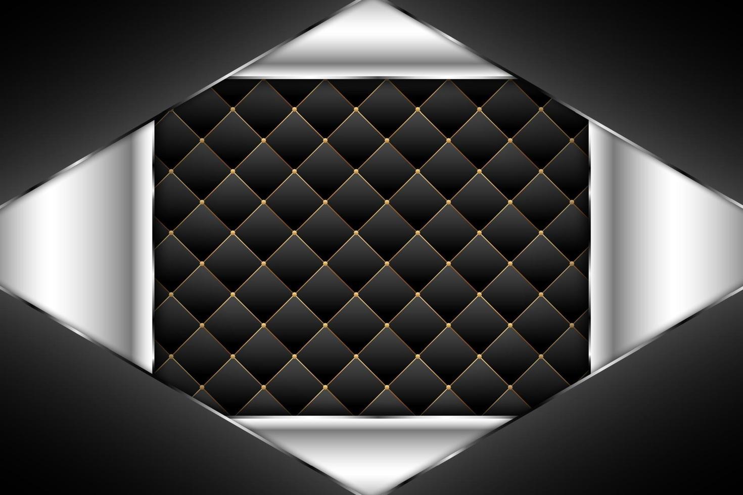 Luxury metallic black banner background vector