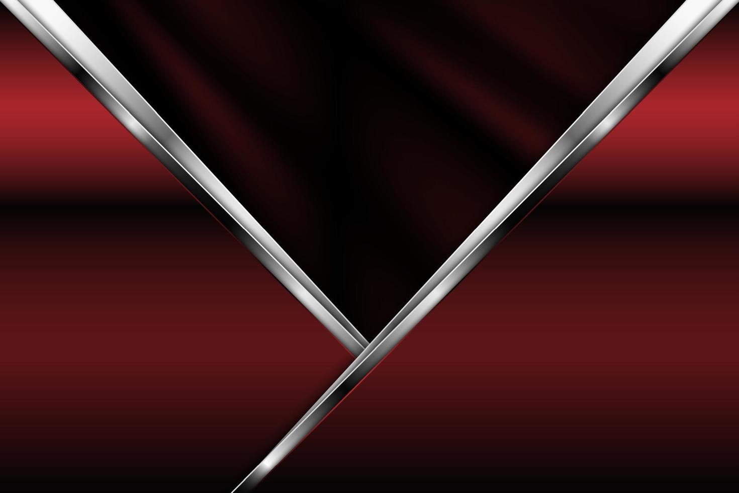 Metallic red banner background vector