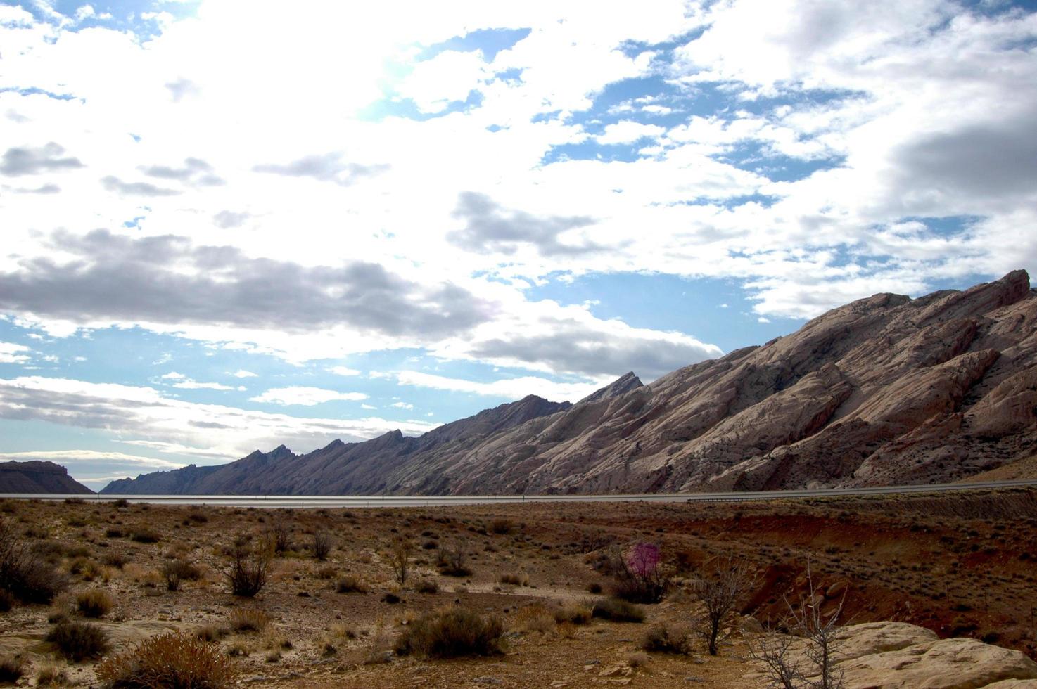 Geological range in the desert photo