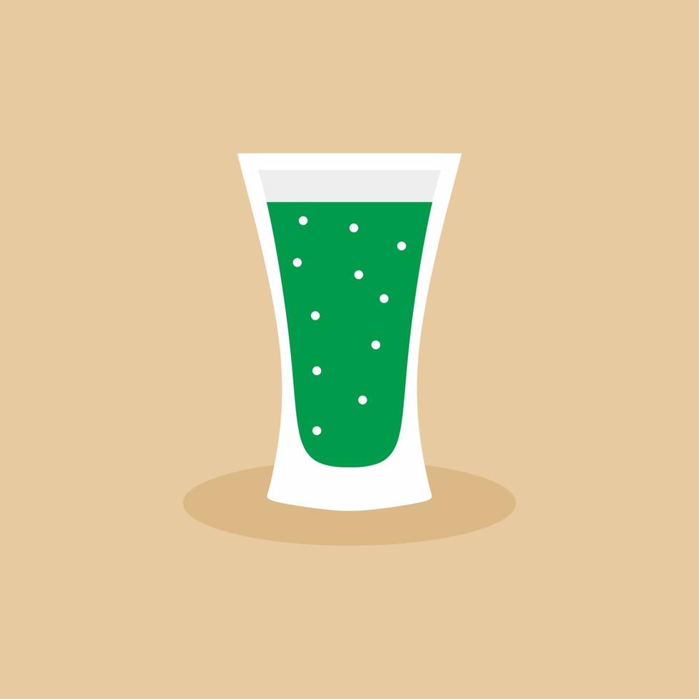 una copa de vino. trago de trago. una bebida alcohólica que se sirve en un vaso de chupito y normalmente se consume rápidamente. disfruta de beber tequila con un trago. restaurante icono alcohólico. ilustración vectorial plana vector