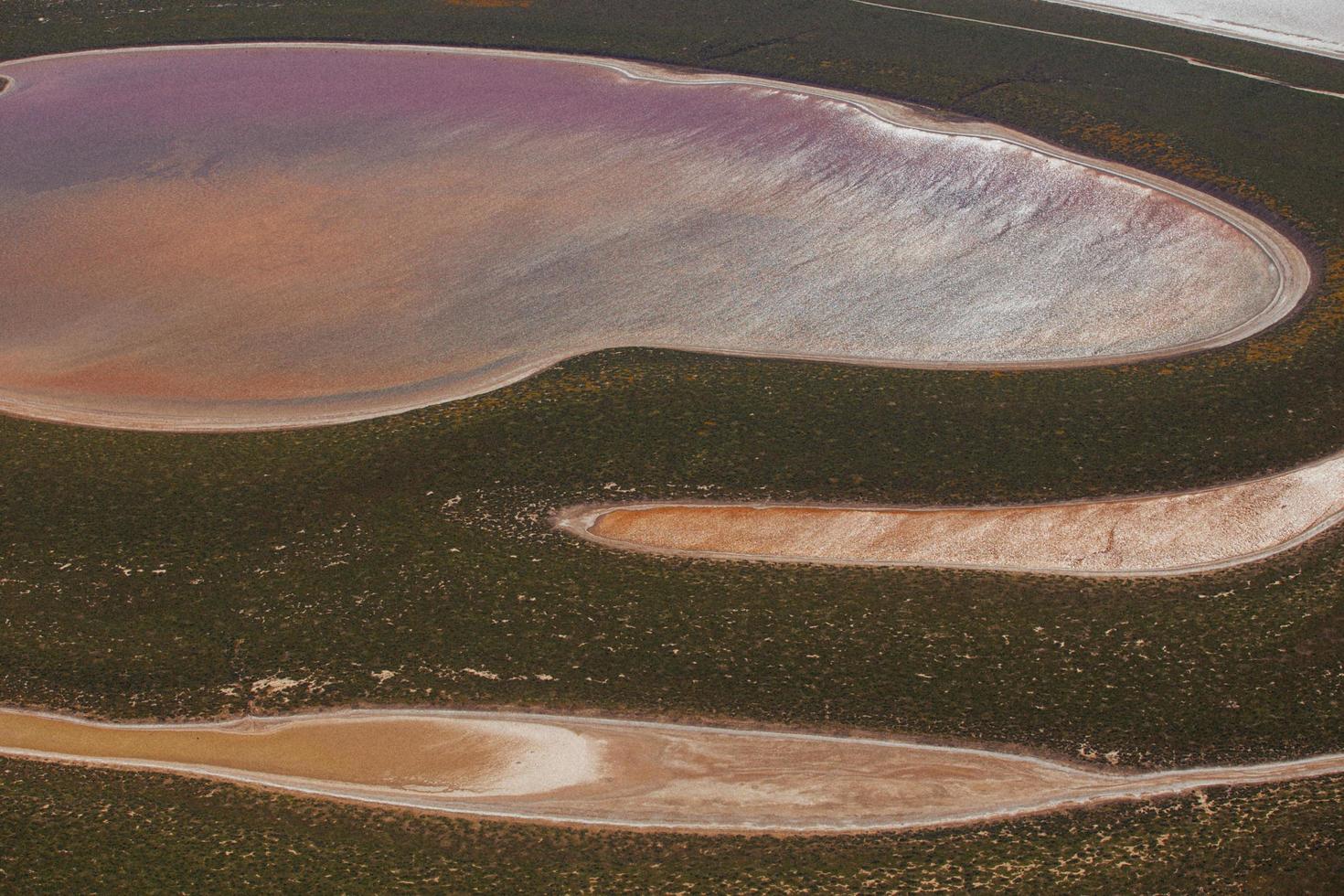 Overhead view of a salt lake photo