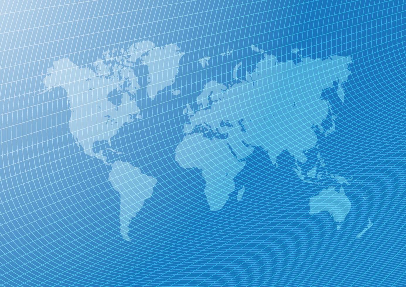 World map blue background. vector