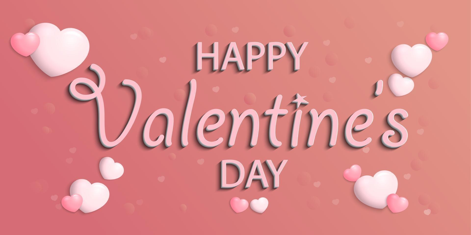 Happy valentine day greeting card background. vector