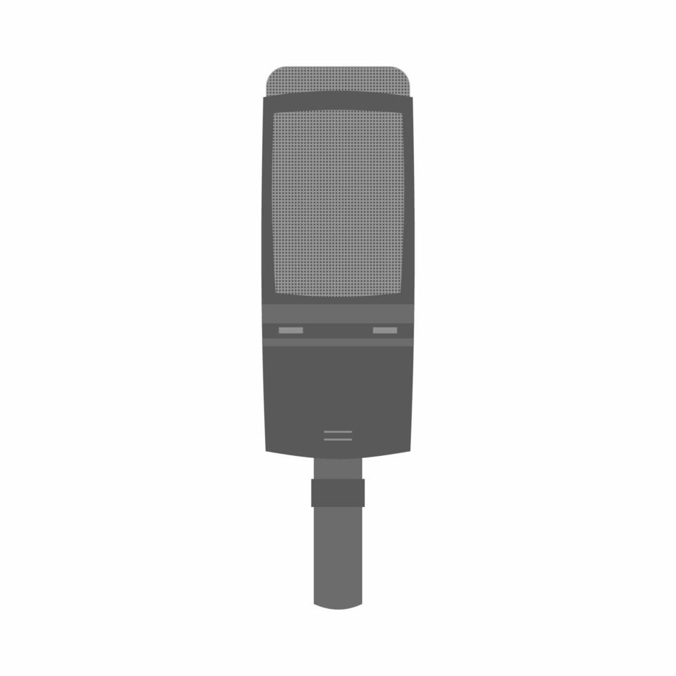 USB mic. Concept of podcasting, video blogging, webinar, broadcasting, online radio, media hosting. Perfect for home studio recording, field recording, and voiceover use vector