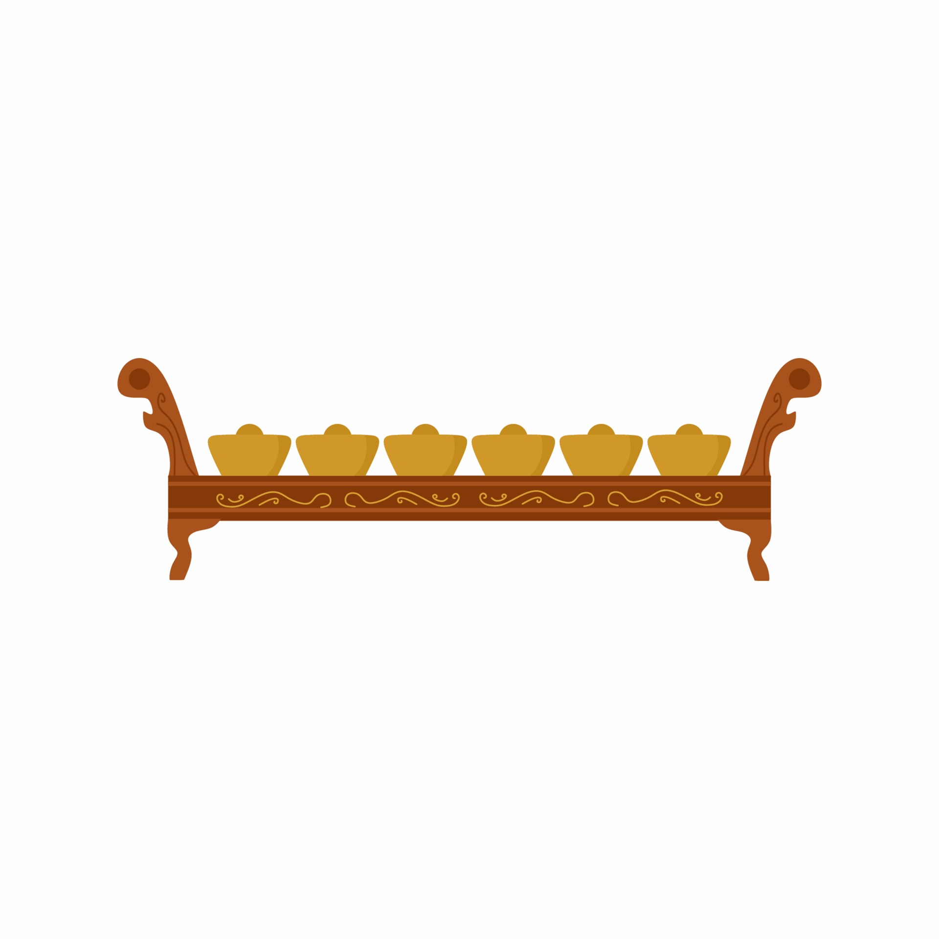Vector icon of Bonang. An Indonesian musical instrument used in