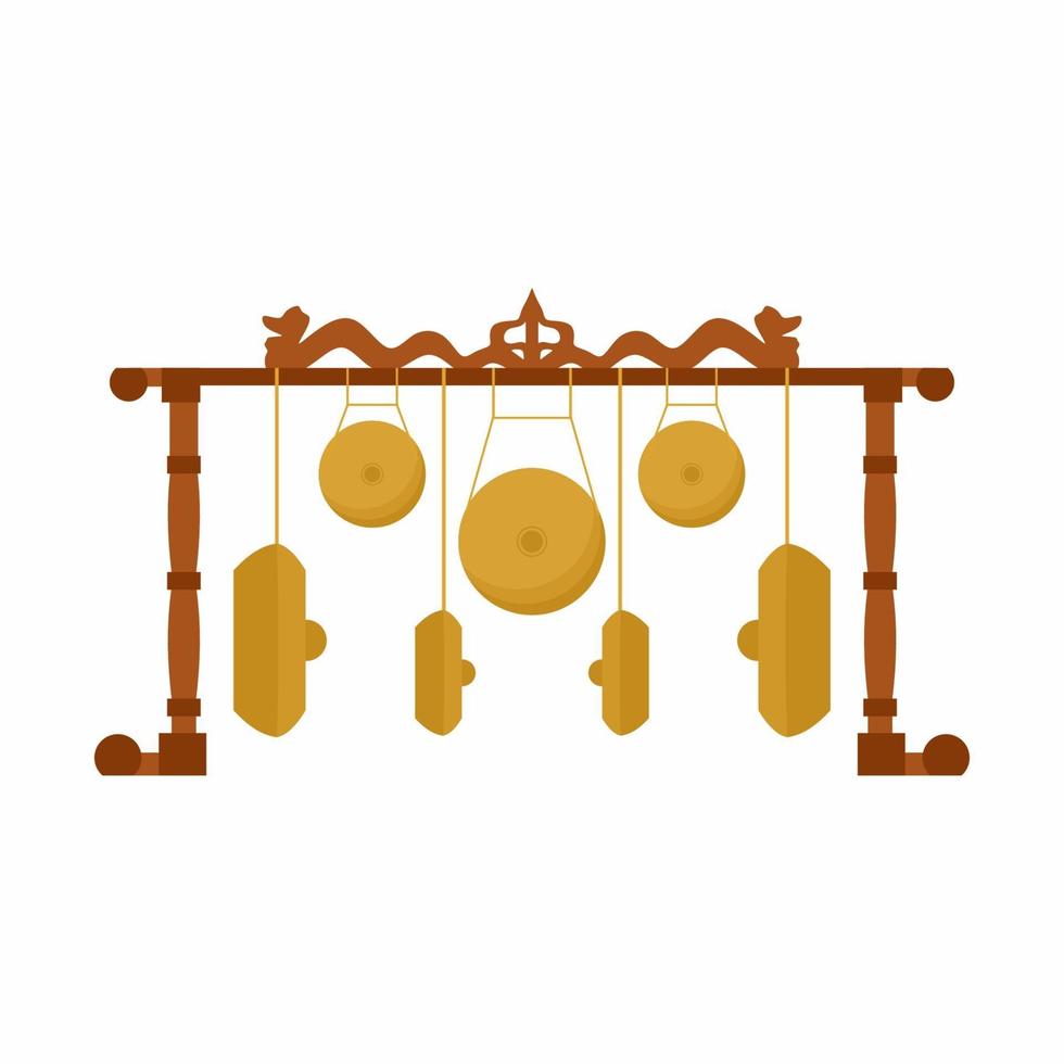 Vector icon of Kempul a traditional javanese instrument. This is