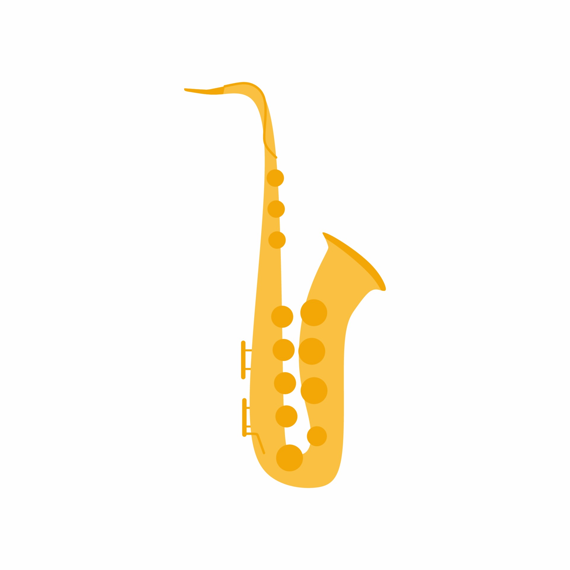 Saxophone icon. Musical instrument for jazz. Golden musical instruments  concept. Classical music, jazz concert performance. Flat cartoon vector  illustration isolated on white background. 2215990 Vector Art at Vecteezy