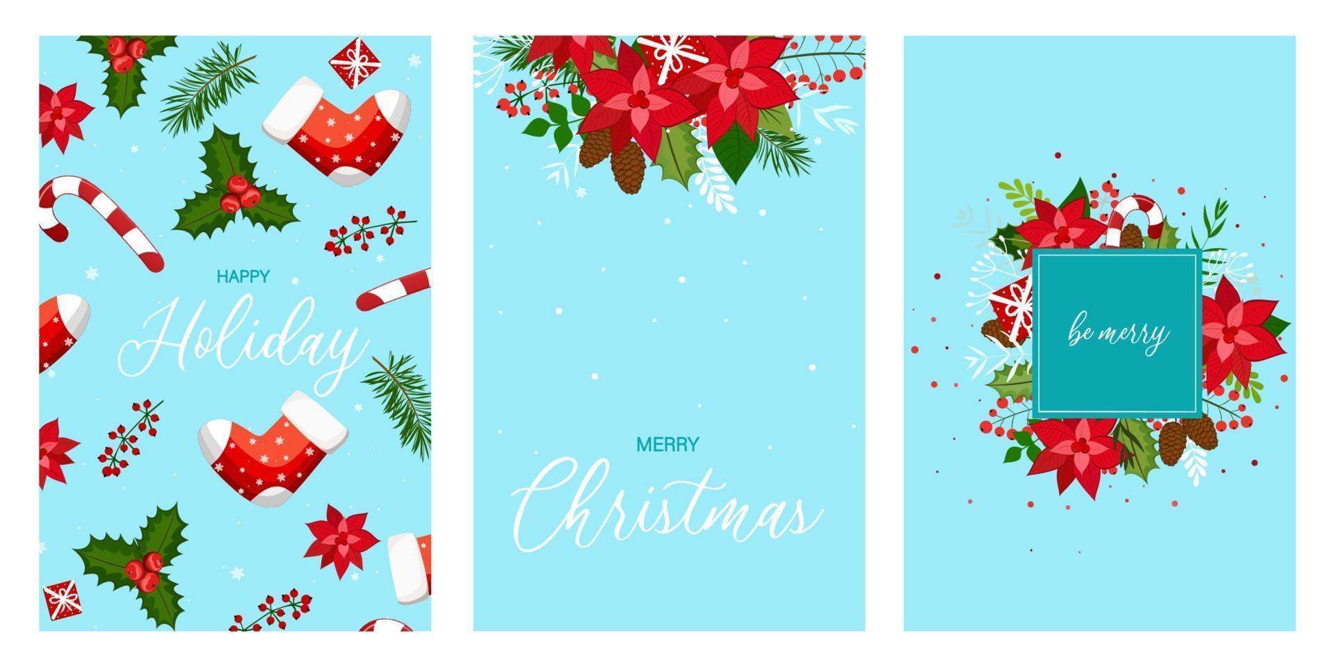 Christmas and New Year banner set vector