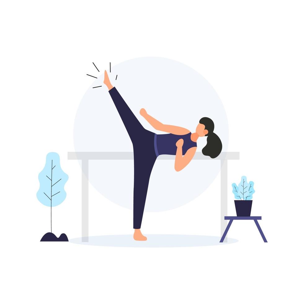Athletes exercising every morning to maintain a healthy body vector illustration