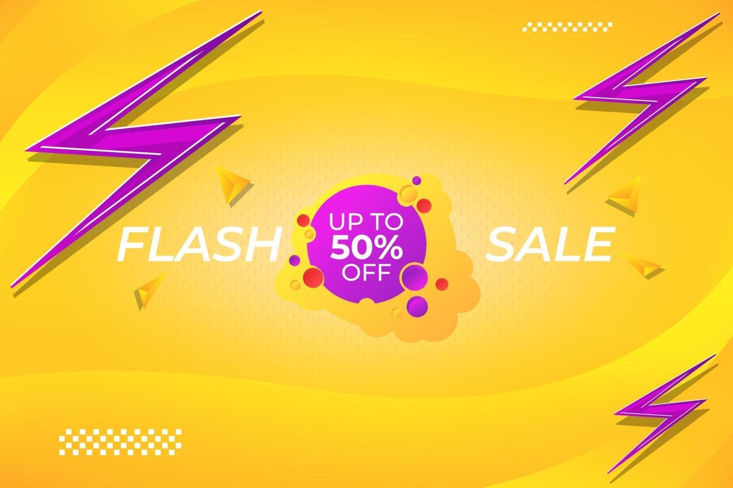 Diseño de plantilla de fondo de promoción de venta flash. vector