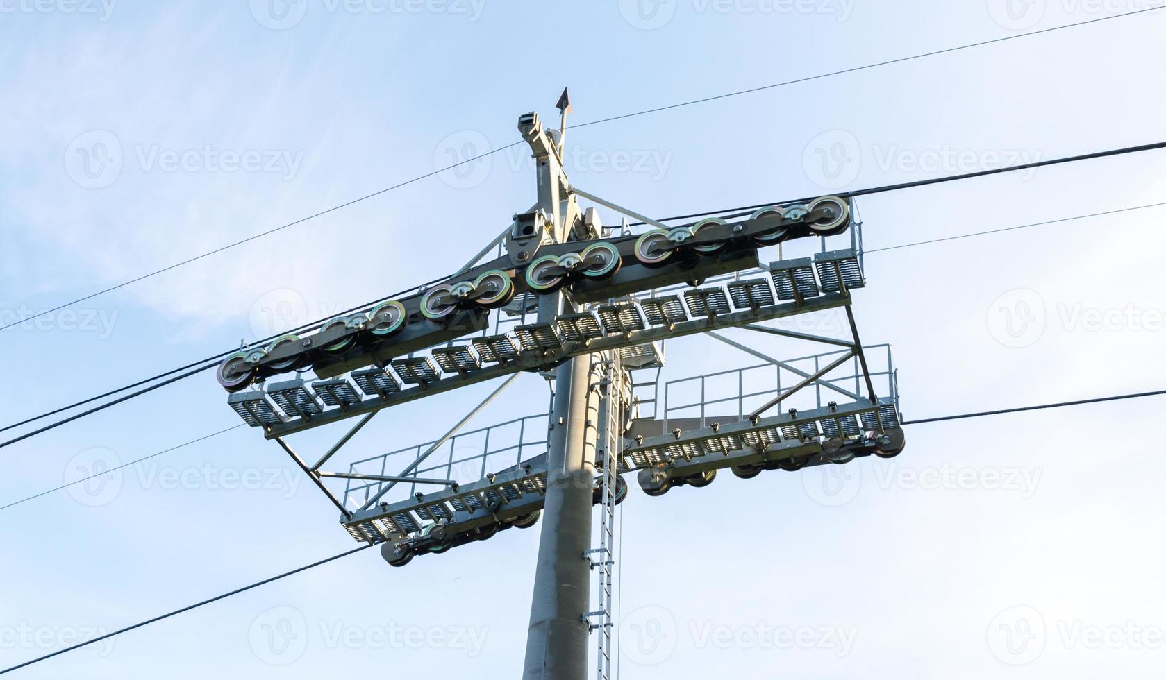 Telephone poles in the sky photo