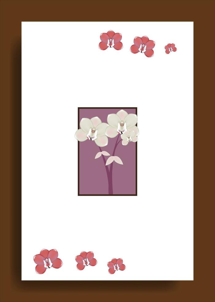 fondo de pantalla de cartel de ilustración botánica vector