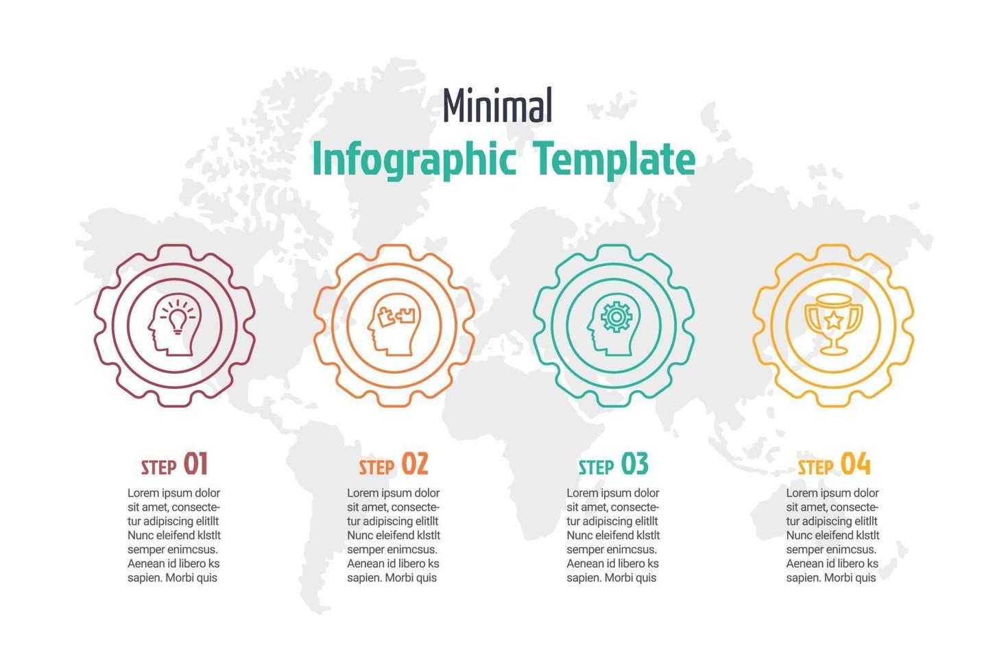 business minimal infographic template vector
