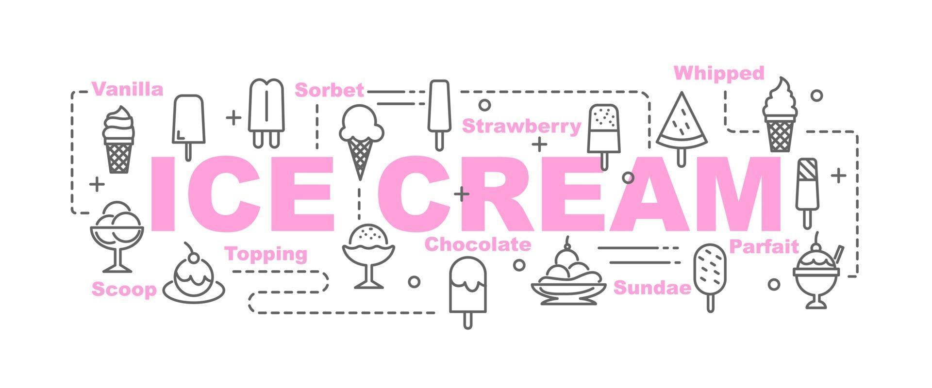 ice cream vector banner