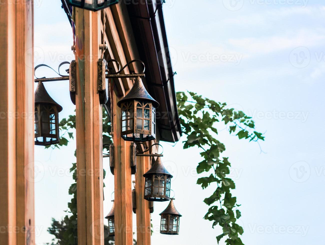 Lanterns on a building photo