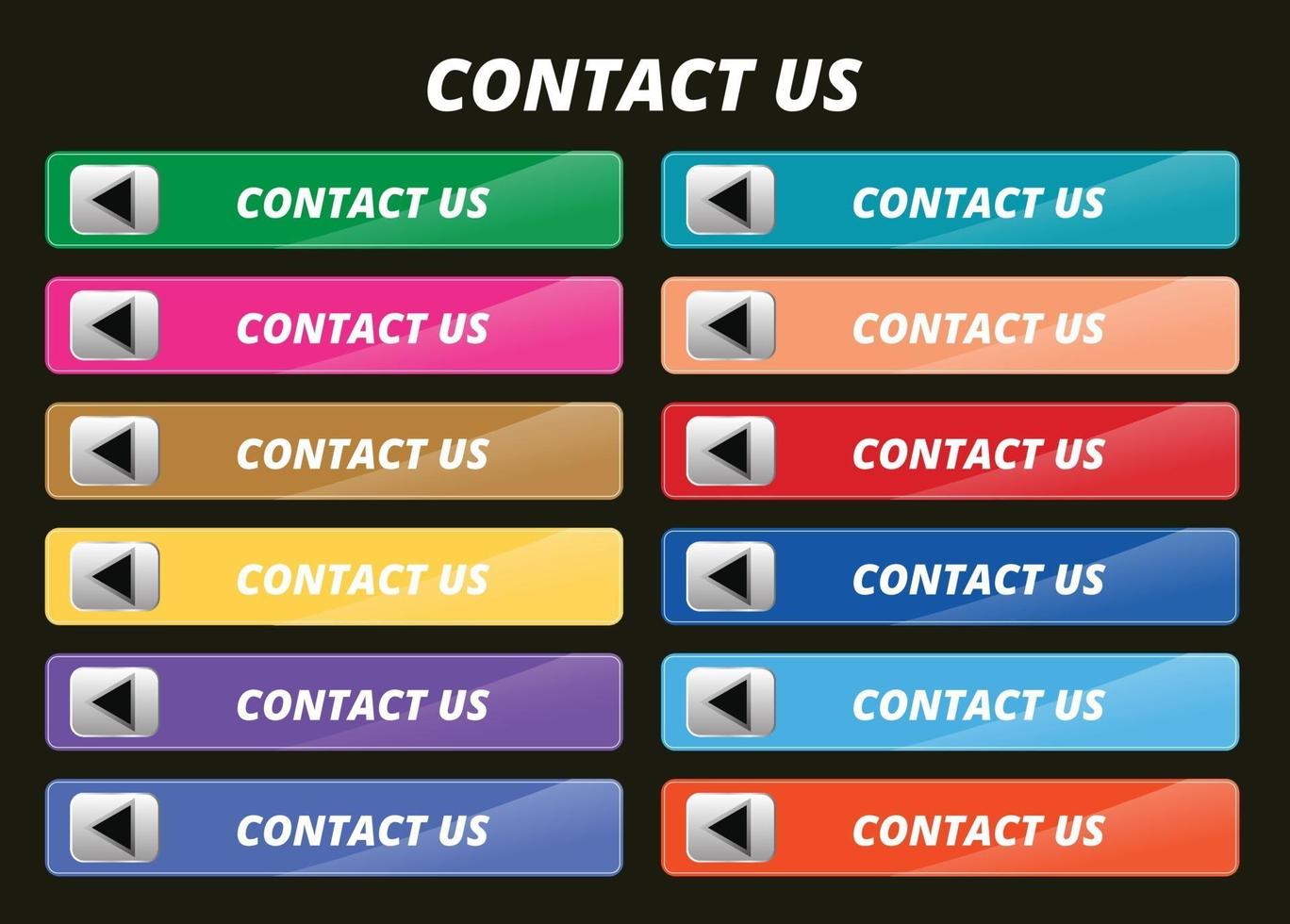 contact us buttons, Colorful symbol with icons vector design.