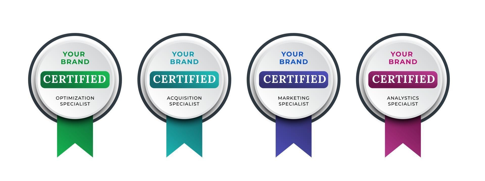 Logo badge for certification technical analyst internet data