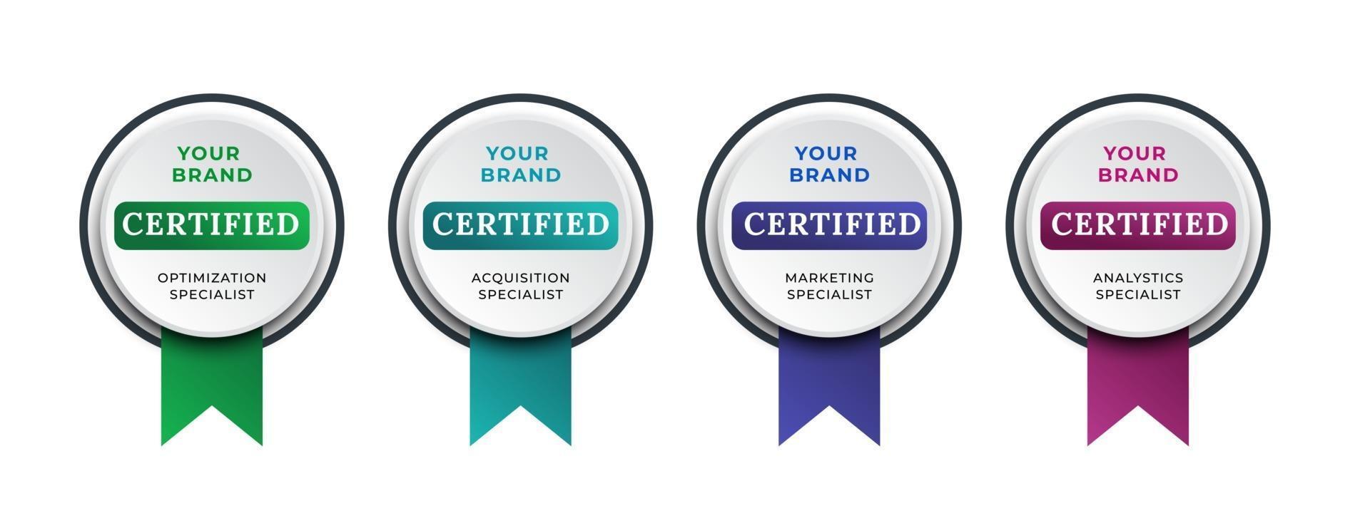 Logo badge for certification technical analyst internet data