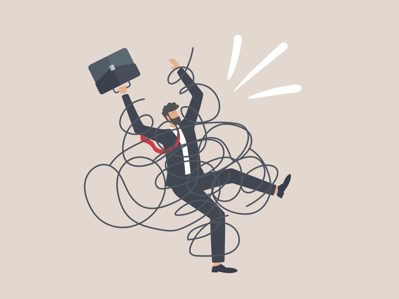 Stress, anxiety from work difficulty and overload vector