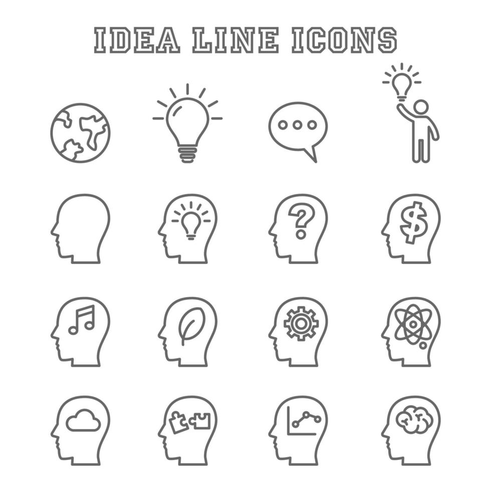 iconos de línea de idea vector