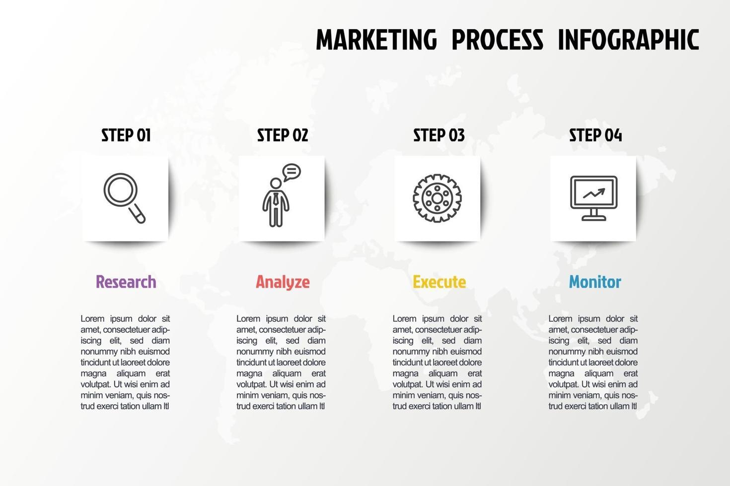 plantilla de infografía mínima de negocios vector