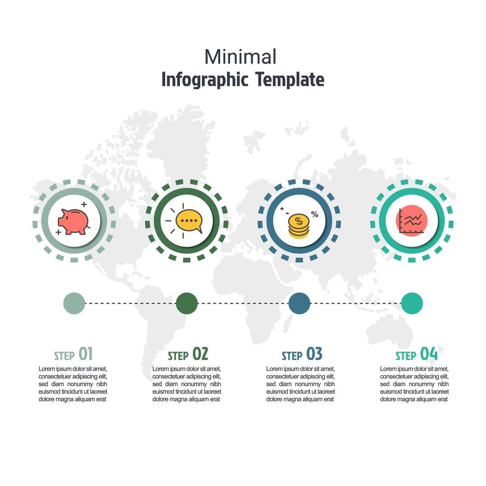 business minimal infographic vector