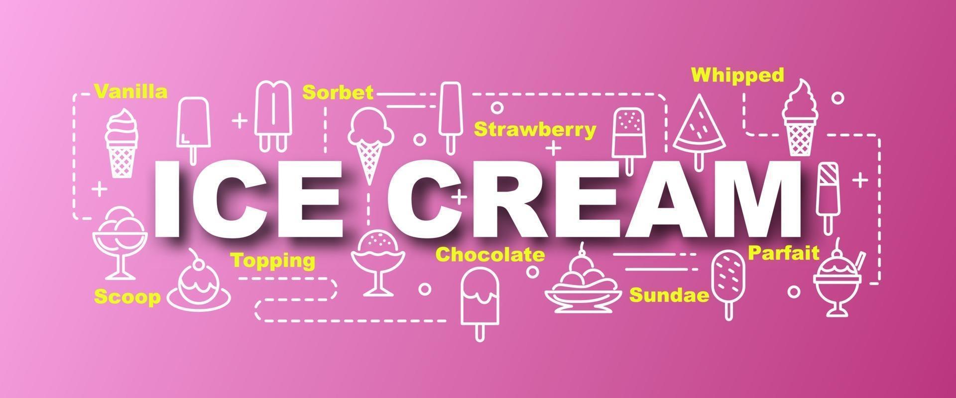 ice cream vector trendy banner