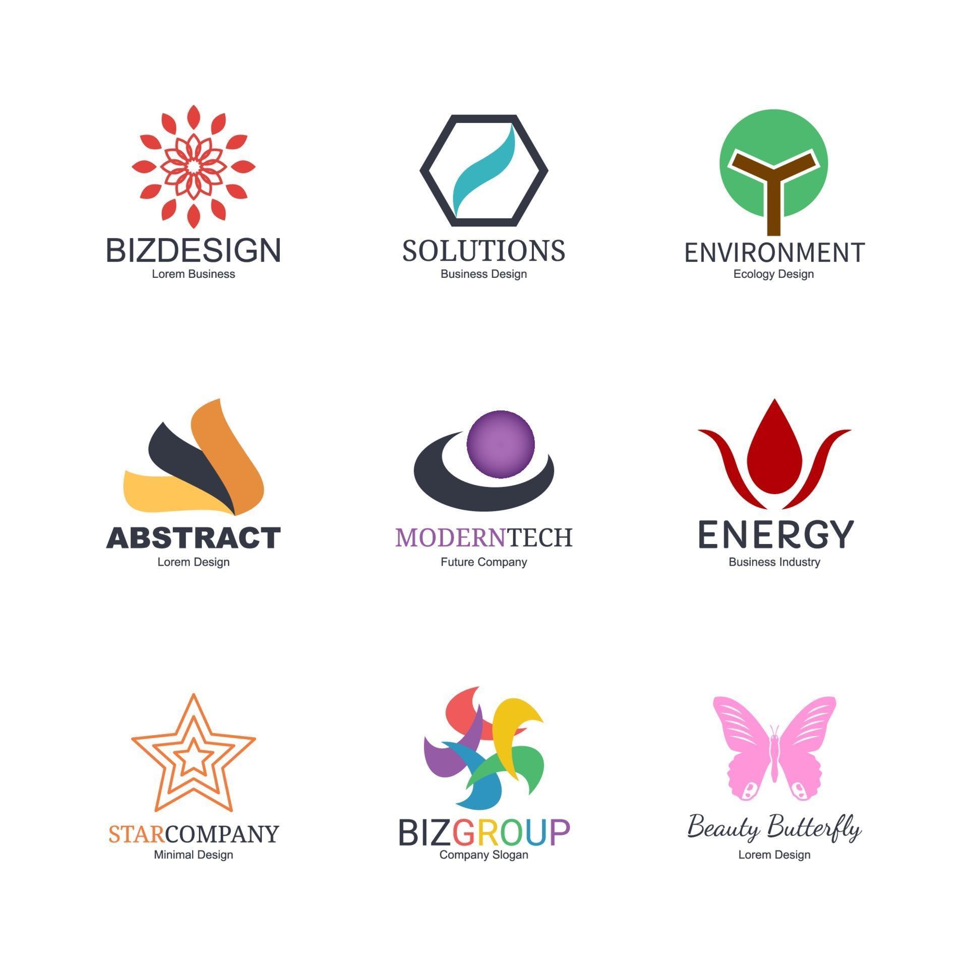 abstract logo design 2217247 Vector Art at Vecteezy