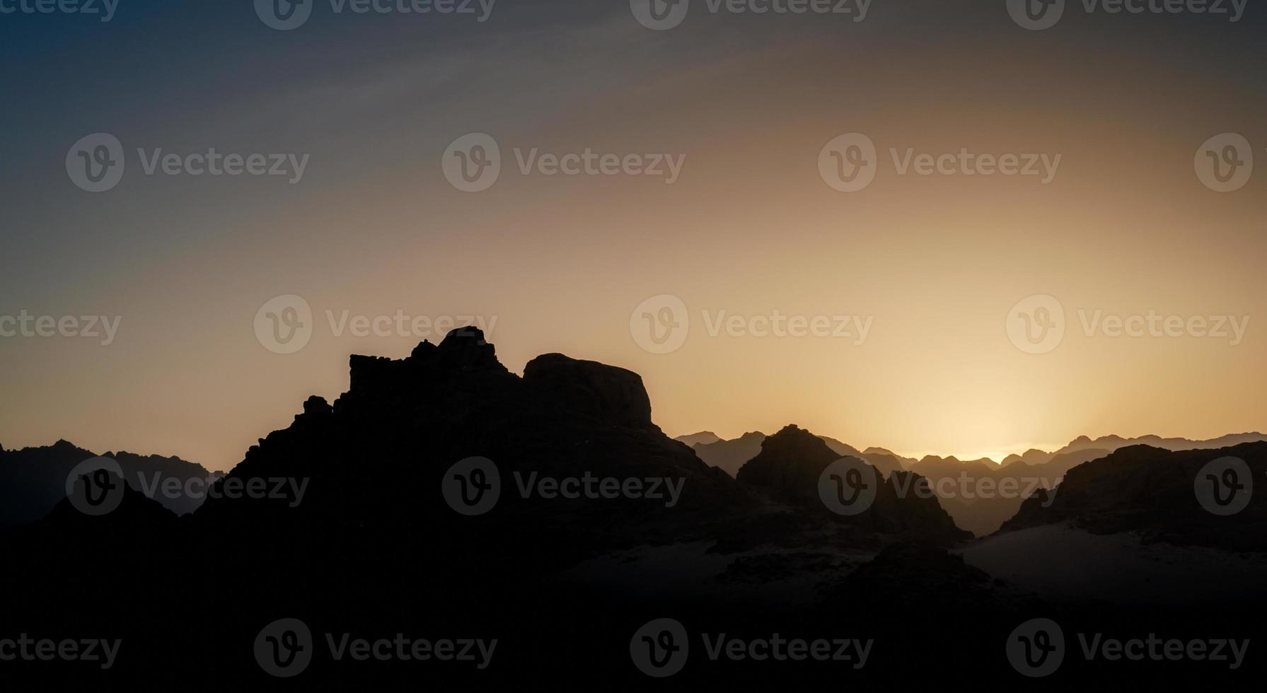 Rocky mountains at golden hour photo