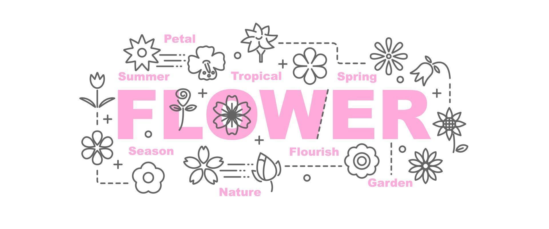 flower vector banner