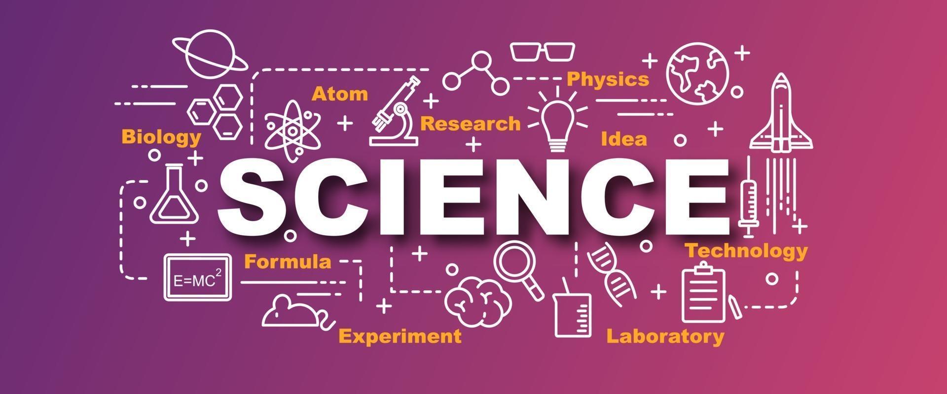 banner de vector de ciencia