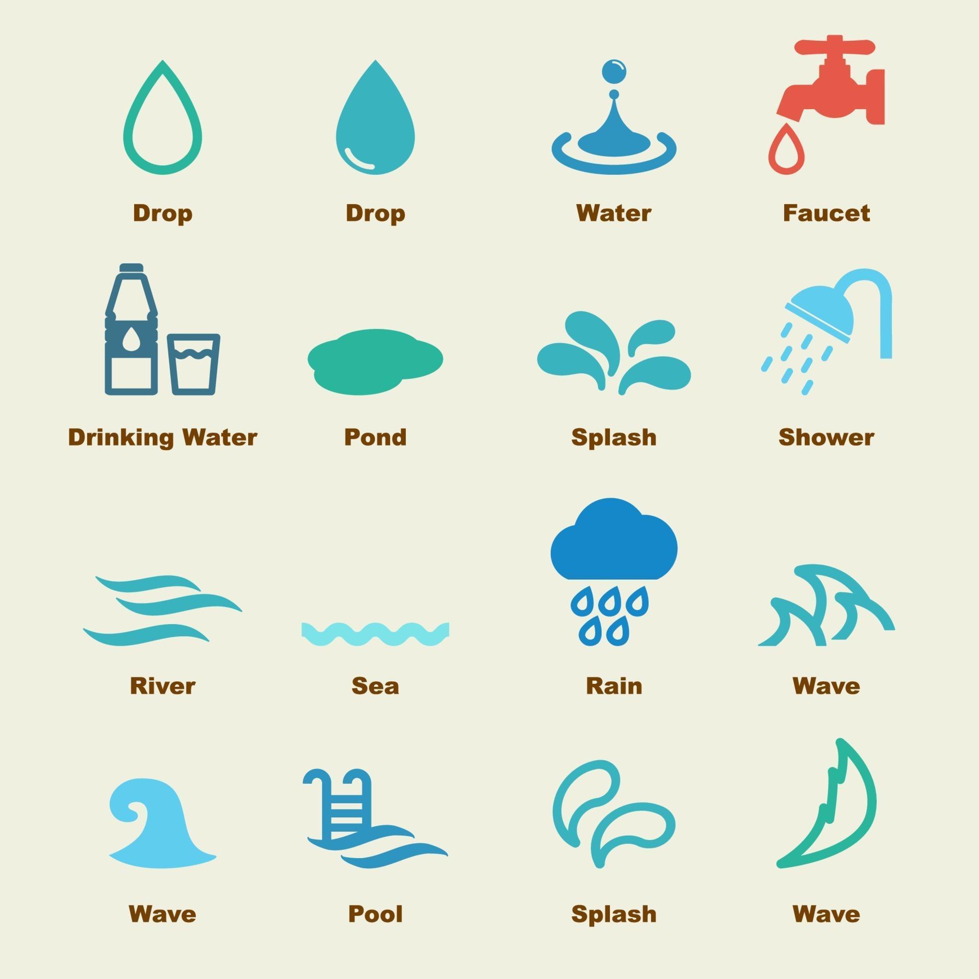 water vector elements 2217754 Vector Art at Vecteezy