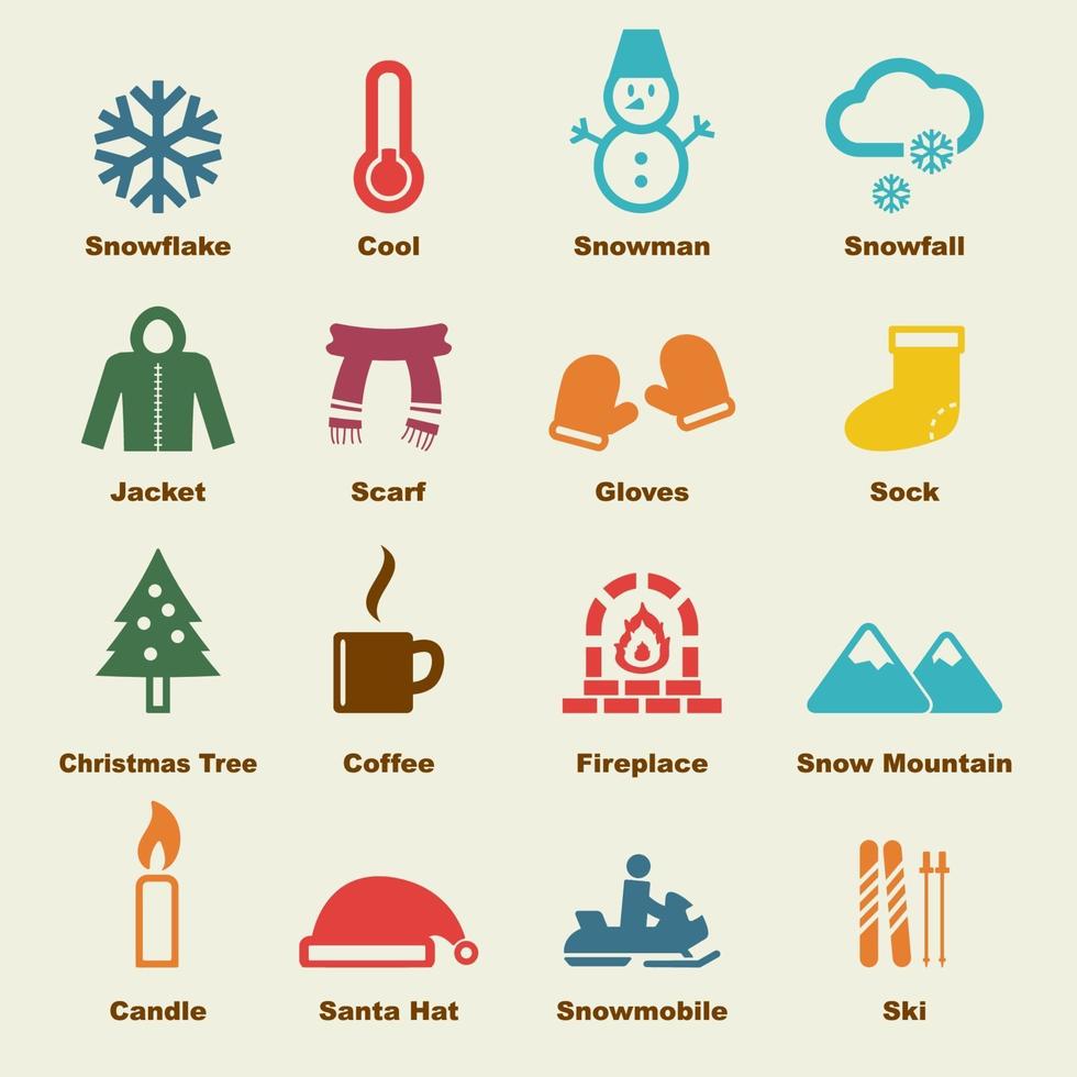 winter vector elements