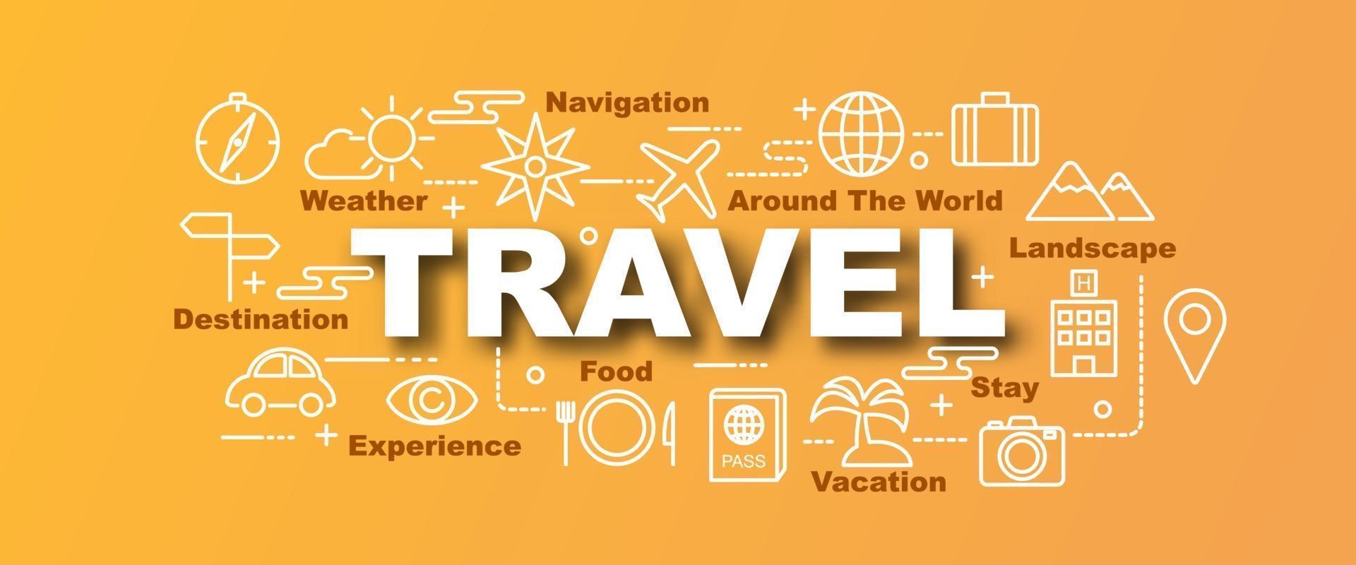 travel vector trendy banner