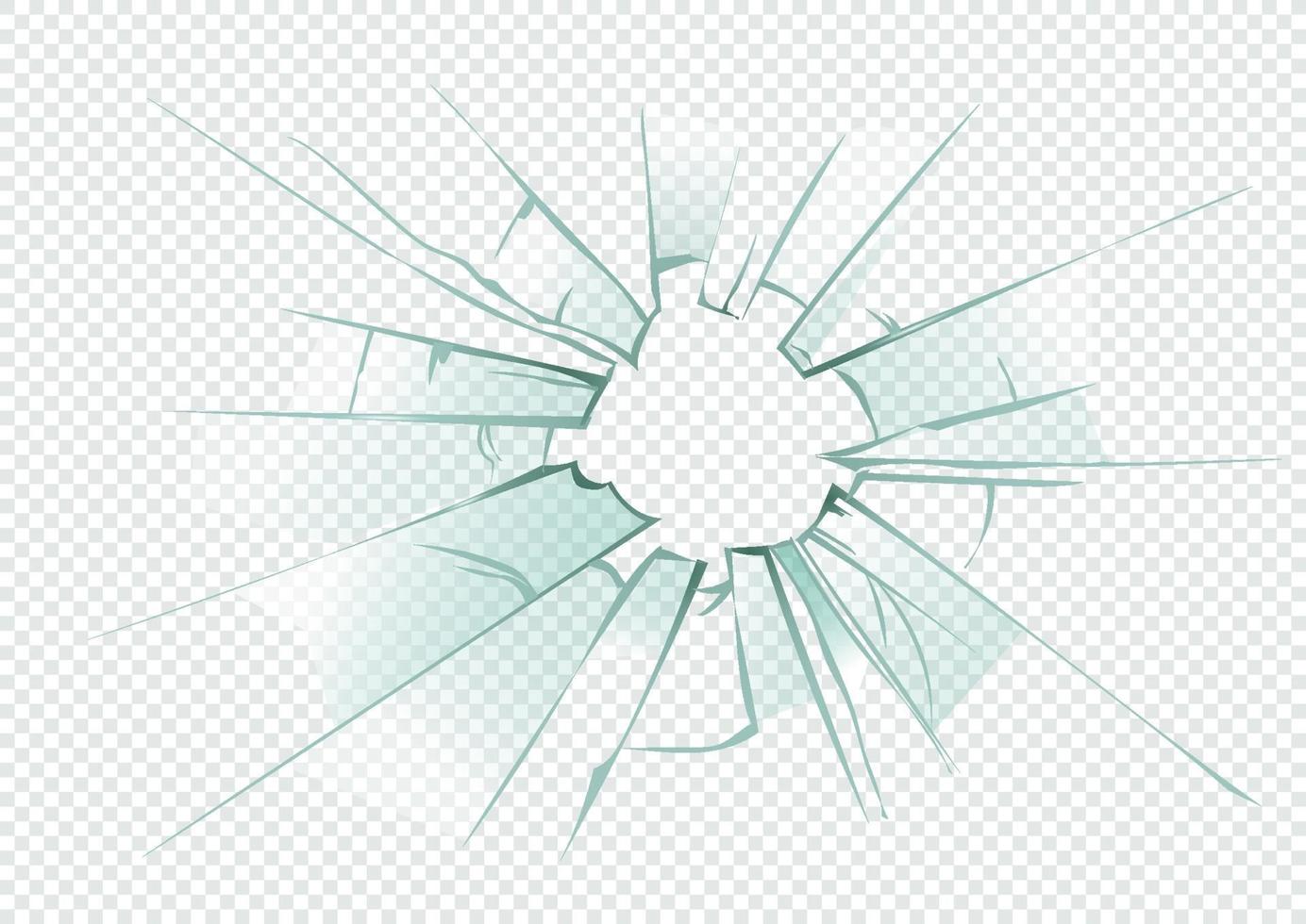 Broken glass vector template for a design