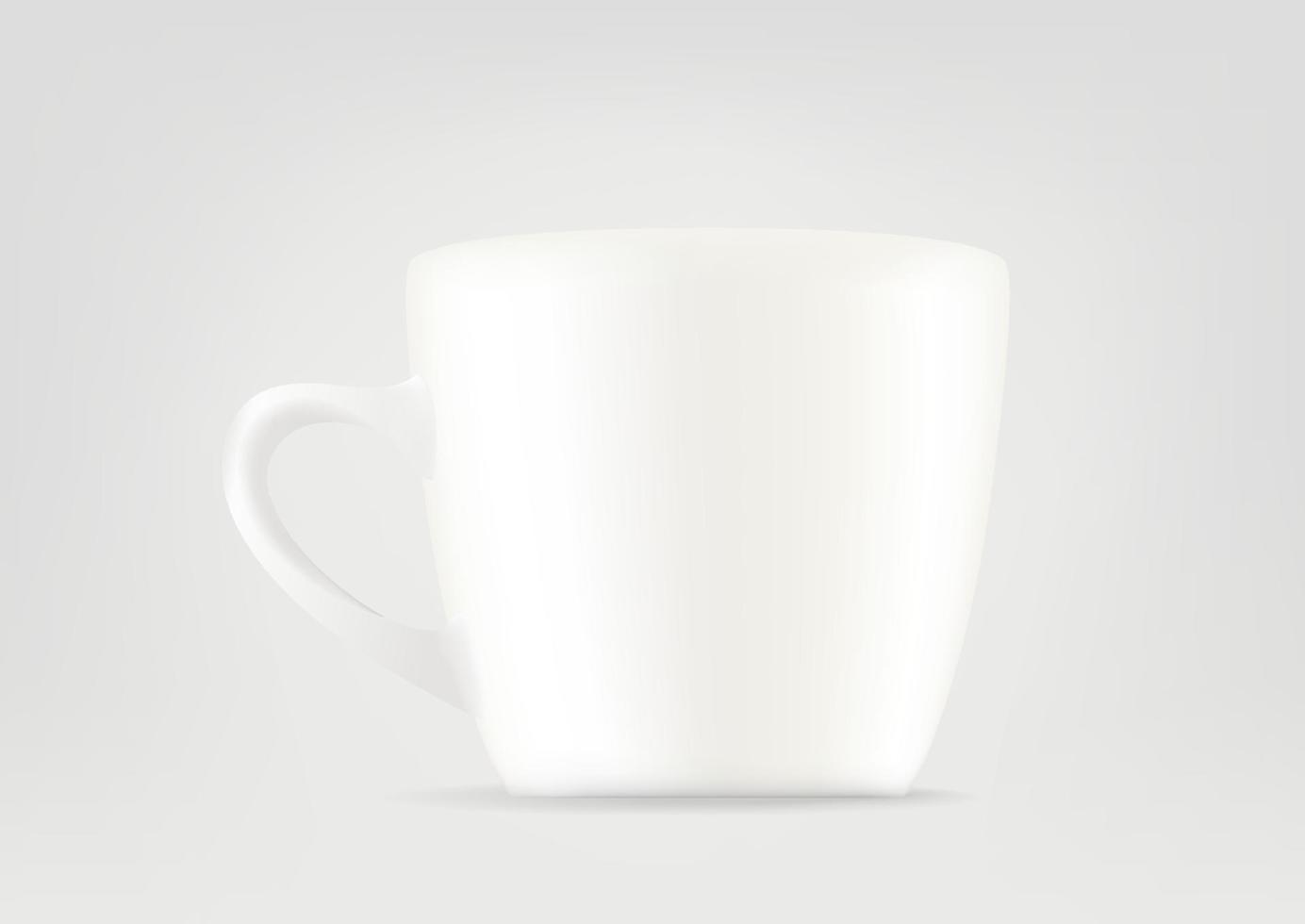 White ceramic mug vector illustration