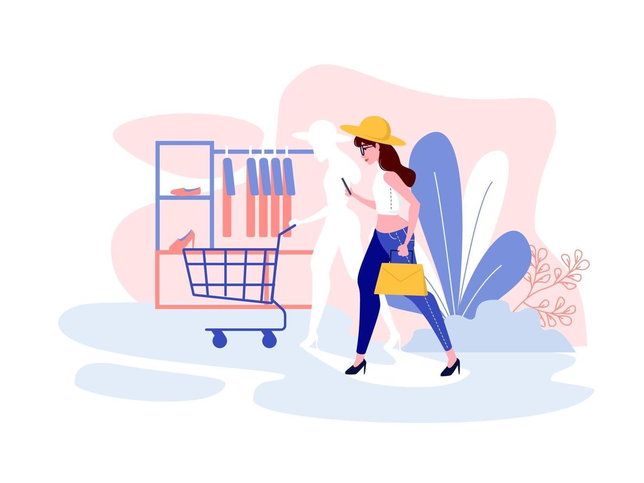 Shopping a Product Online vector