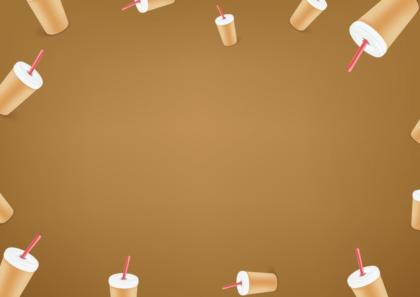 Coffee wallpaper frame vector