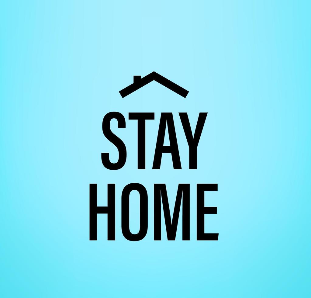 Stay home concept. Coronavirus protection campaign logo vector