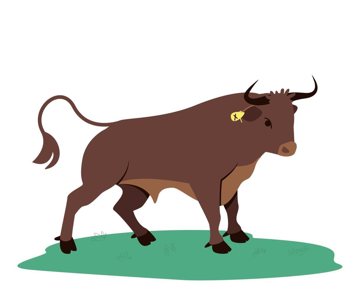 Strong bull symbol of 2021 vector