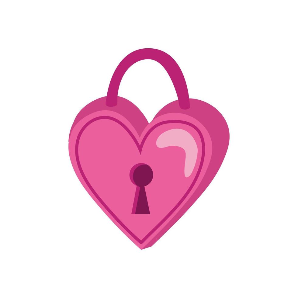 candado de corazón en estilo doodle vector