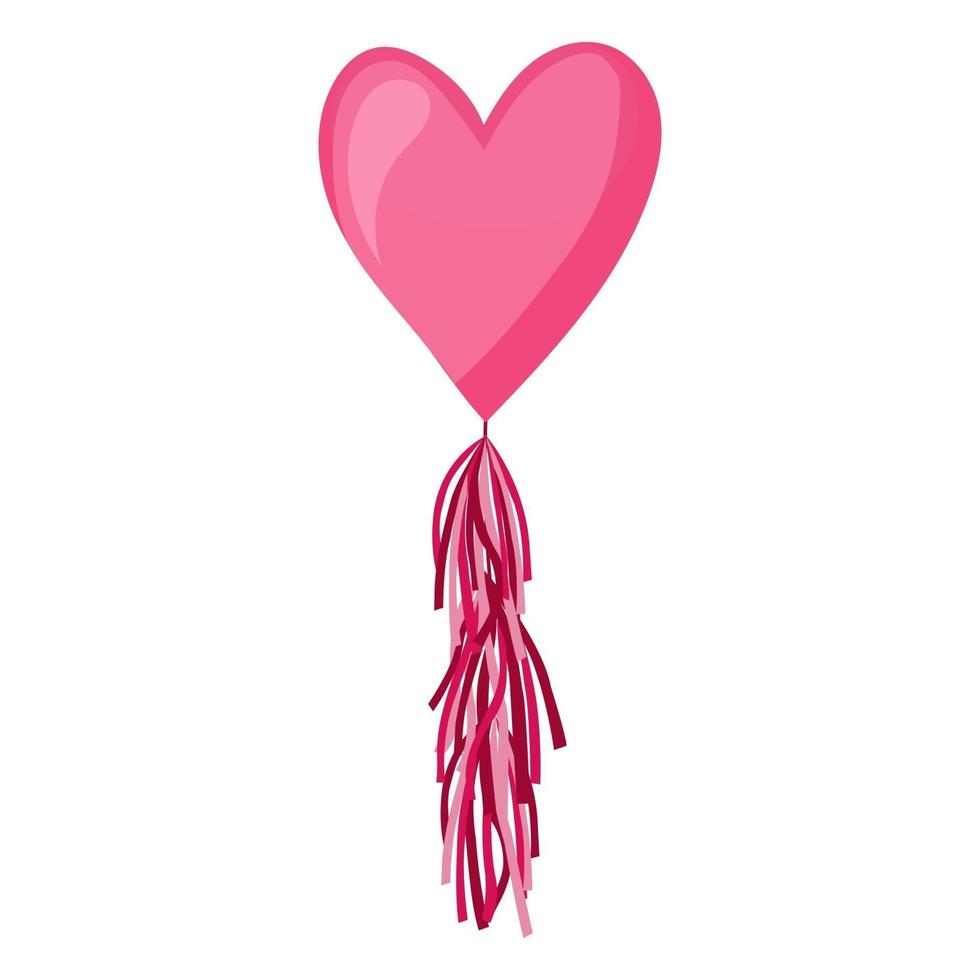 Pink vector balloon on background