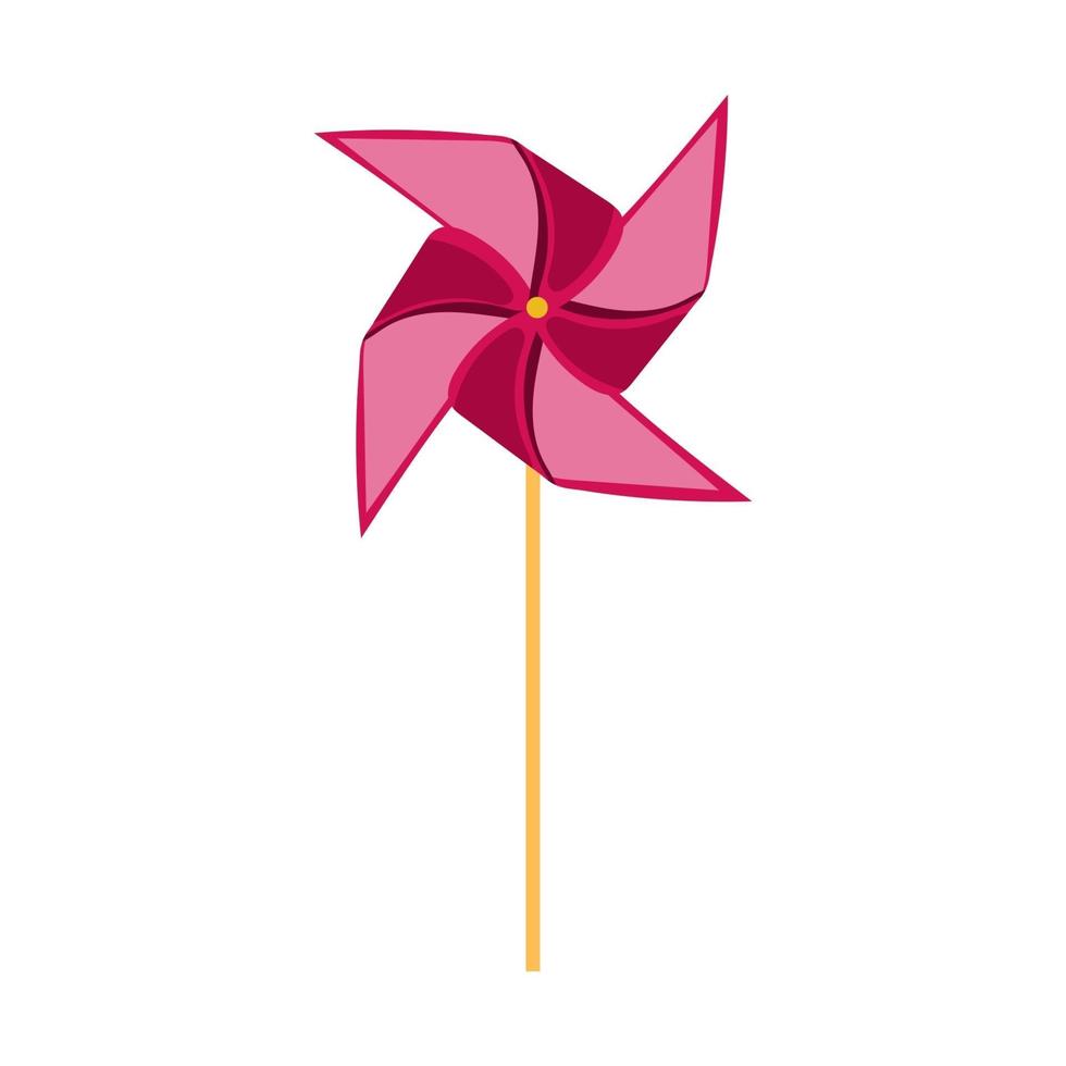 The colored paper windmill. Pink shades vector