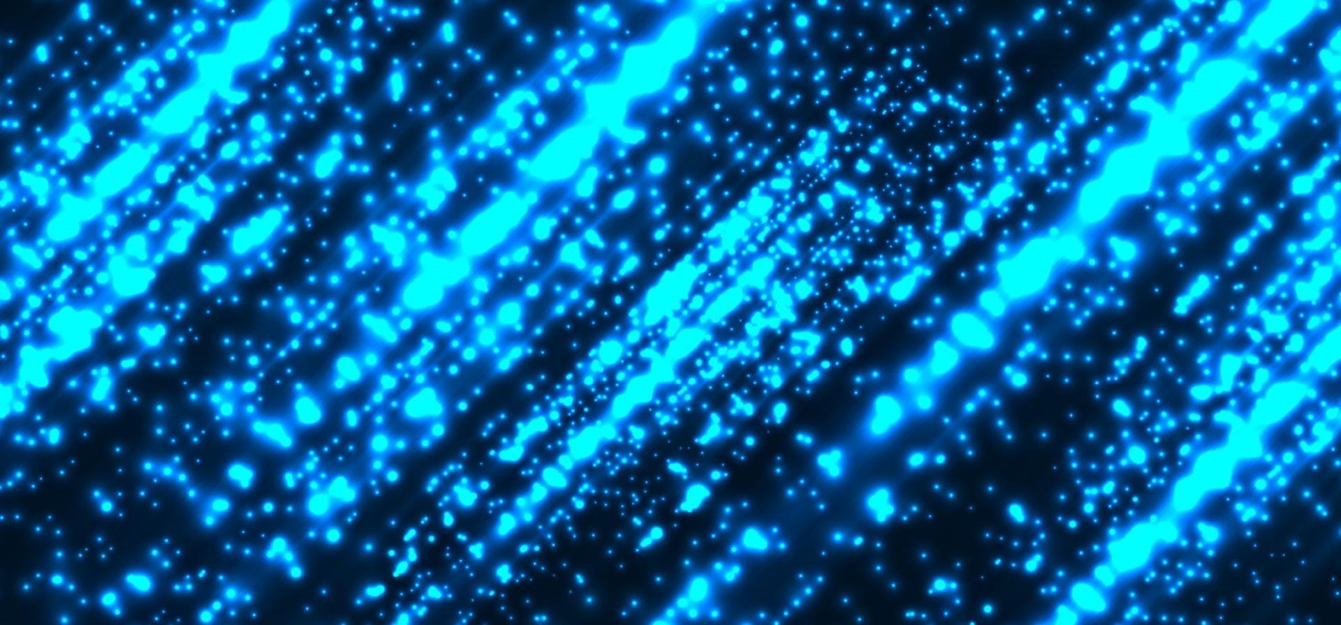 Abstract technology futuristic blue magic particles lines light sparkling glitter on dark background. vector