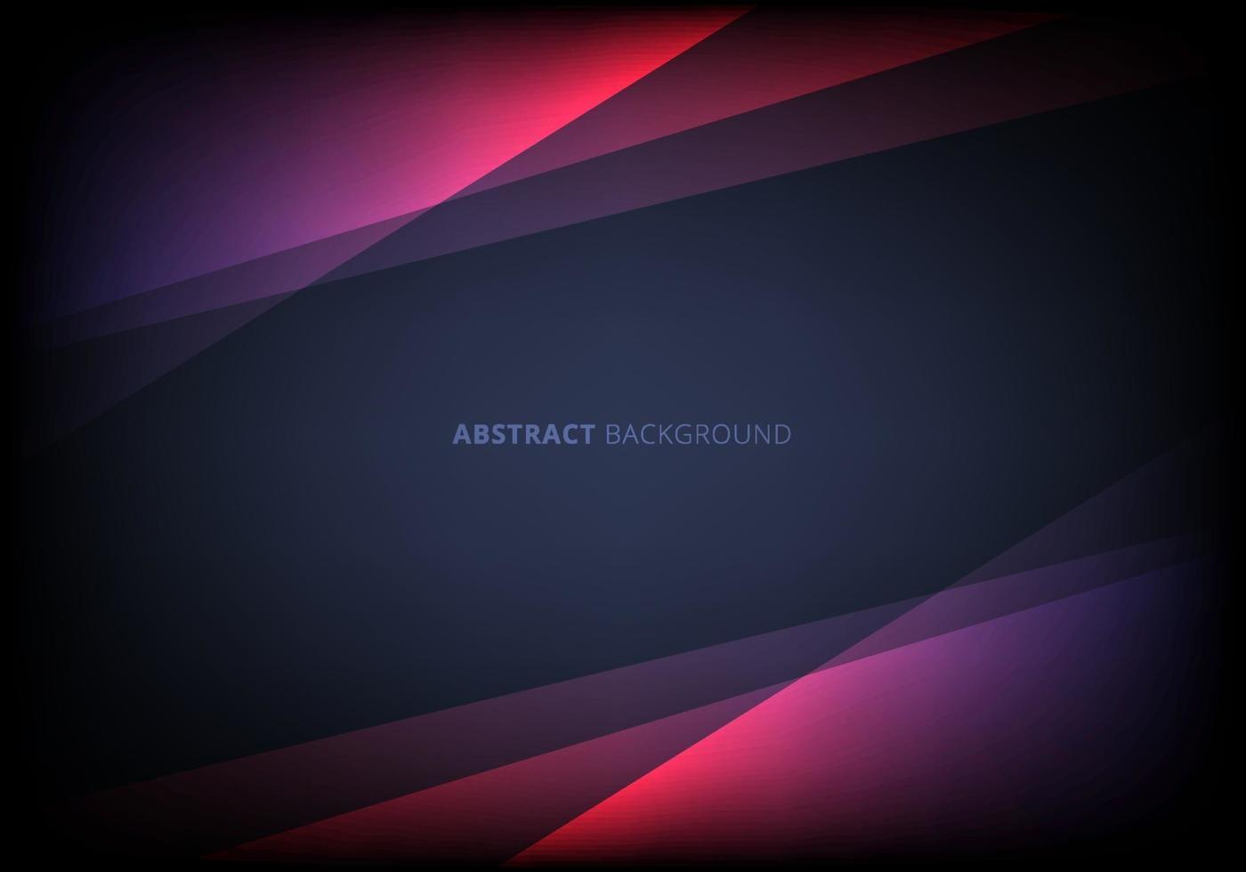 Abstract template pink triangle overlapping layered with lighting effect on dark blue background vector